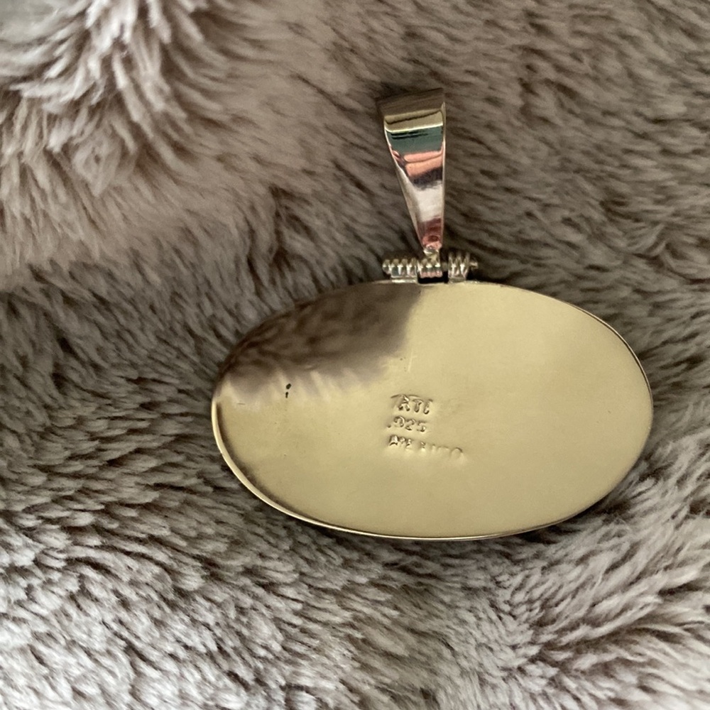 925 sterling silver black onyx pendant - Picture 2 of 4